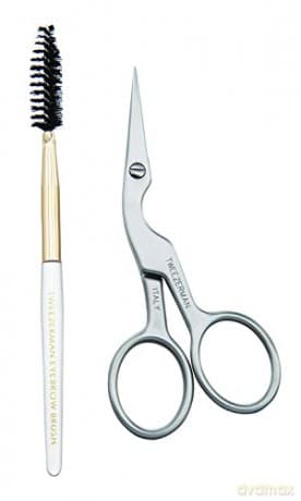 Tweezerman Brow Shaping Scissors & Brush Stainless Steel