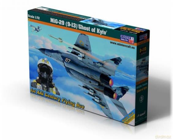 Model samolotu do sklejania MiG-29 (9-13) "Ghost of Kyiv" 1:72 D-110