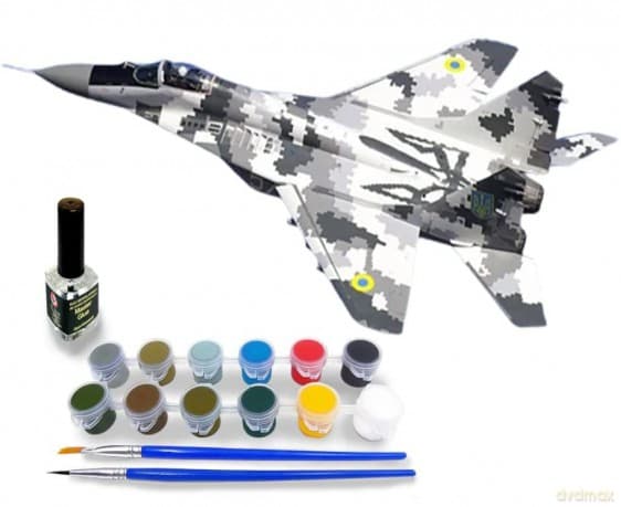 Model samolotu do sklejania MiG-29 (9-13) Ghost of Kyiv 1:72 + farby, klej SD-110