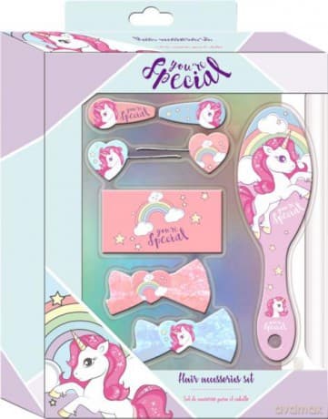 Zestaw akcesoriów do włosów 8 el. Jednorożec Unicorn You're Special KL10217 Kids Euroswan