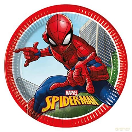 Talerzyki papierowe Spiderman 23 cm 8 szt