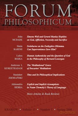 Forum Philosophicum T. 13/1/2008. International Journal For Philosophy