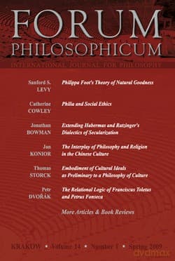 Forum Philosophicum T. 14/1/2009. International Journal For Philosophy