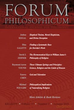 Forum Philosophicum T. 15/2/2010. International Journal For Philosophy