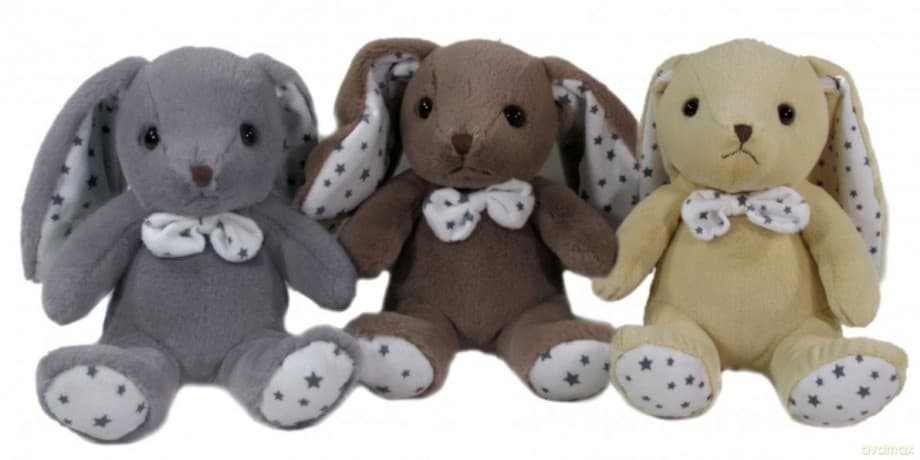 Pluszak Zajac 16 cm Siedzacy z Kokarda Sa