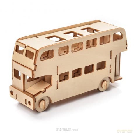 Drewniane Model 3D Autobus