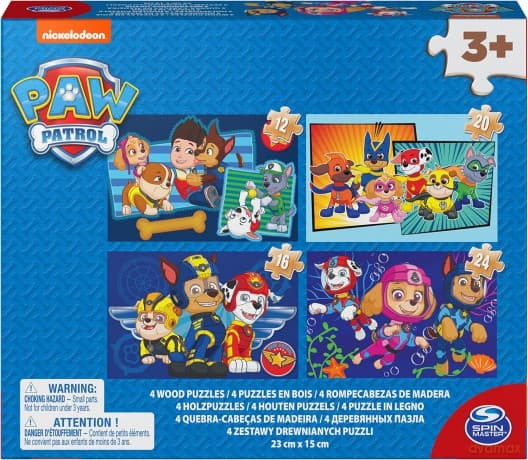 Psi Patrol puzzle drewniane 4w1 6040049