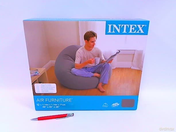 Pufa flokowana Grey 107x104x69 68579 02758