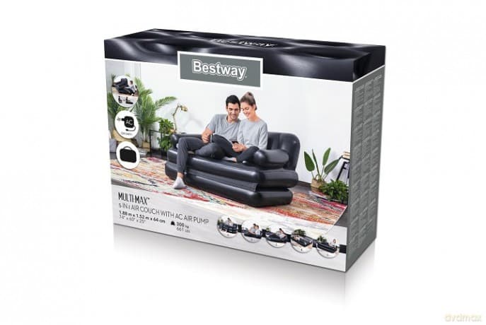 Sofa 2-os 5w1 188x152x64 cm z pompką B75056 24084