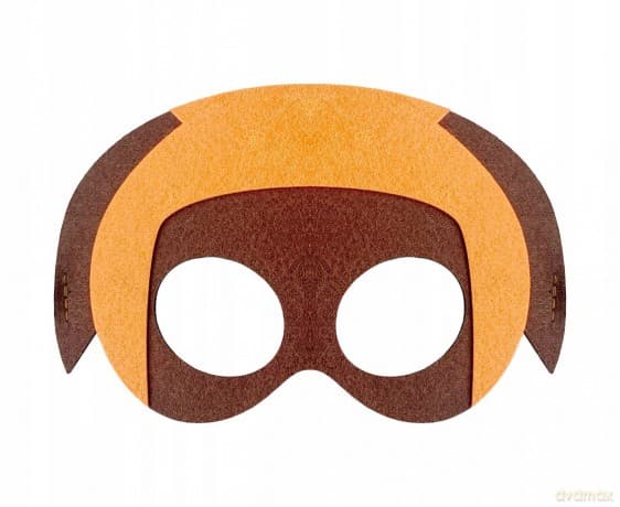 Maska filcowa Psia Brygada- ratownik 19x12 cm