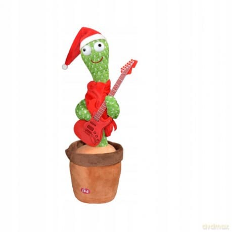 Zabawka pluszowa KAKTUS tańczący w doniczce (nagrywanie, dźwięk) 32x12 cm NT6019
