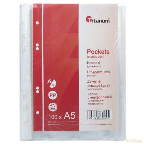 Koszulki A5 groszkowe 100 szt