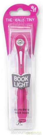 Lampka do książki ciemnoróżowa