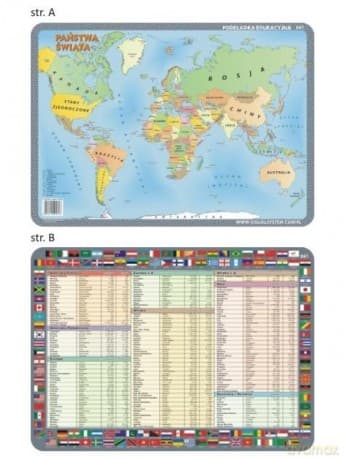 Podkładka edukacyjna 061 - Państwa świata