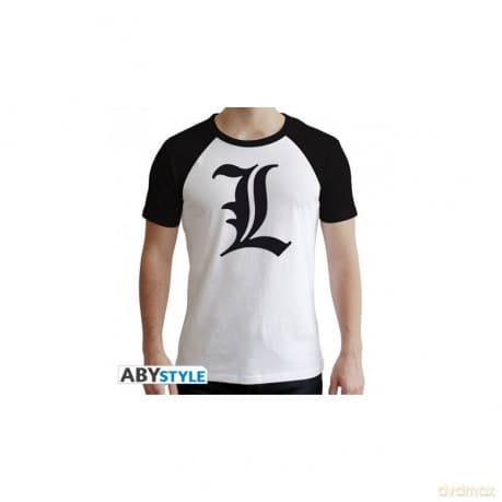 DEATH NOTE - Tshirt L Symbol man SS white - premium