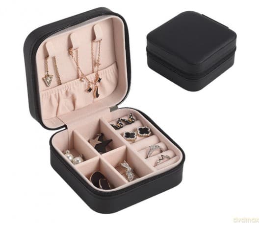 Szkatułka podróżna na biżuterię - czarna