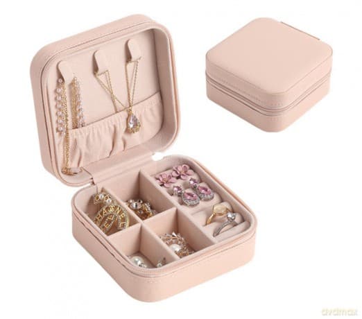 Szkatułka podróżna na biżuterię - różowa