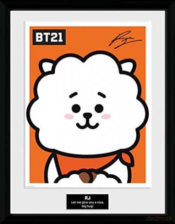 BT21 RJ Plakat w ramie 30cm x 40cm
