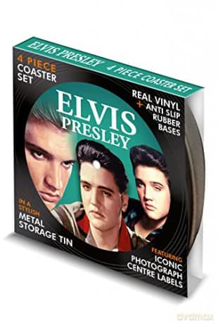Elvis Presley Unofficial 4 Piece Vinyl Coaster Set