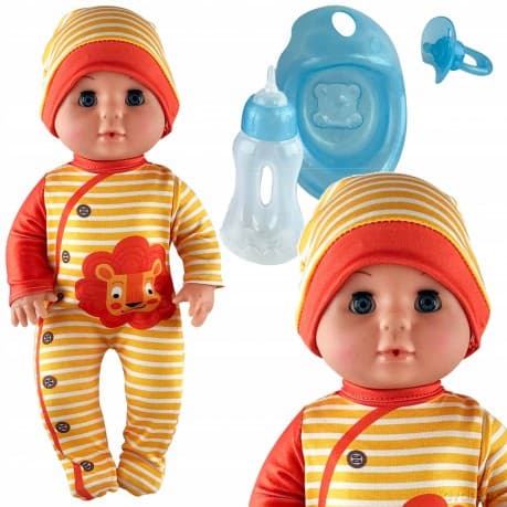 Lalka 28 cm Bobas w Czapce Akcesoria Różowa Pbh Artyk 128004