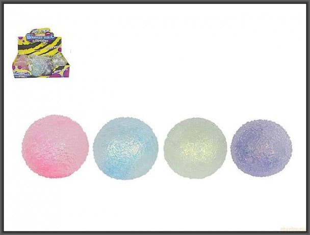 Piłeczka Brokatowa Do Ściskania 6 cm 4-Rodzaje