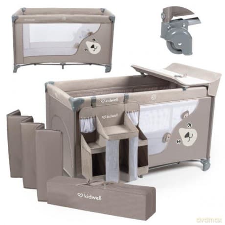 Łóżeczko turystyczne z akcesoriami BLISSY beżowe