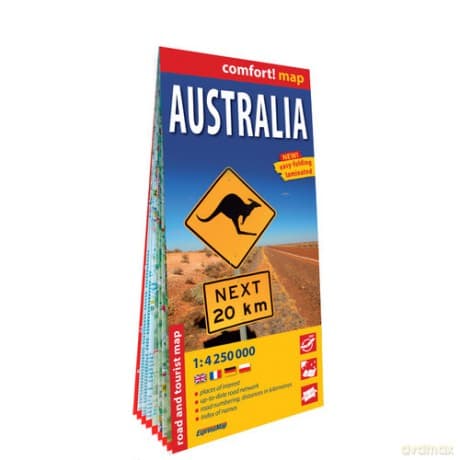Australia laminowana mapa samochodowo-turystyczna 1:4 250 000