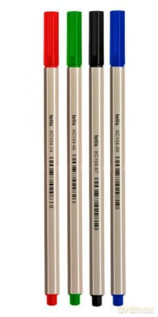 Cienkopis heksagon 0.7mm 4kol