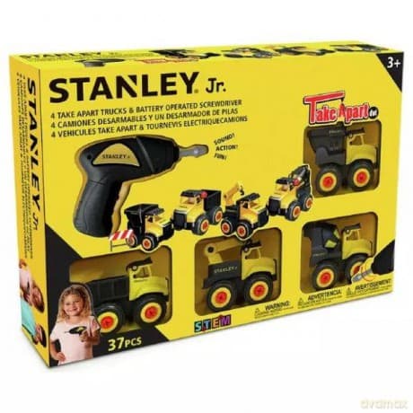 Zestaw 4 pojazdów MINI + wkrętarka STT014-S4-SY STANLEY Jr