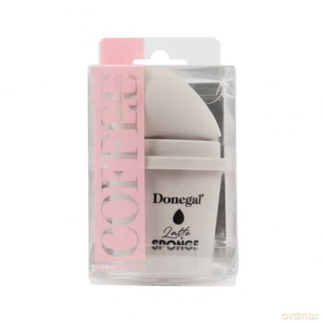 DONEGAL Gąbka do makijażu Morning Coffee - Latte z etui (4350)
