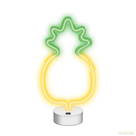 Neon na podstawce LED ANANAS żółto zielony NNE05 Neolia