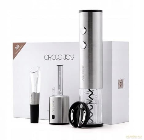 XIAOMI CIRCLE JOY elektryczny korkociąg do wina 4 IN 1 GIFT SET CJ-TZ02 (STEEL SILVER)