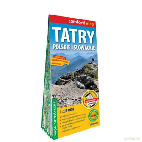 Tatry polskie i słowackie laminowana mapa turystyczna 1:55 000