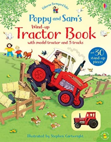 Poppy & Sams Wind Up Tractor Book - Heather Amery