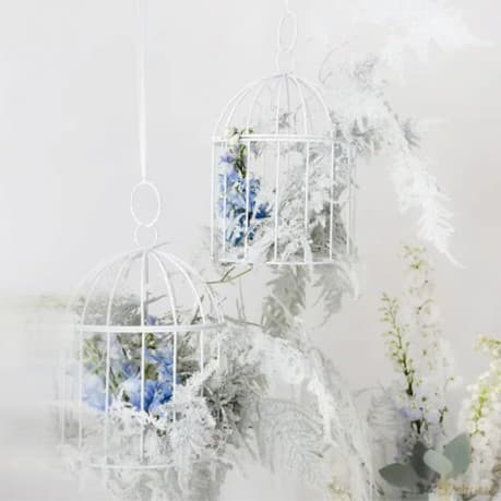 Klatka dekoracyjna 24 cm biała