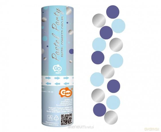 Konfetti pneumatyczne kółka niebieskie.. 15 cm