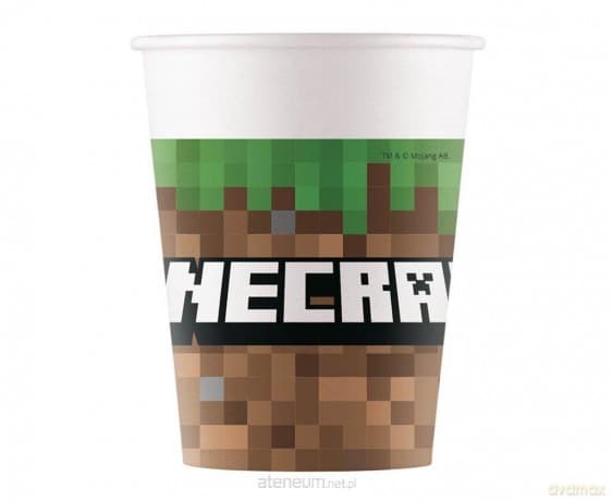 Kubeczki papierowe Minecraft 200ml 8 szt