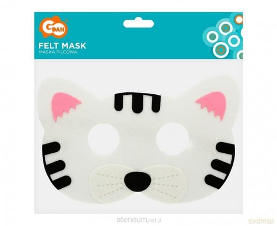 Maska filcowa kotek 18x12 cm
