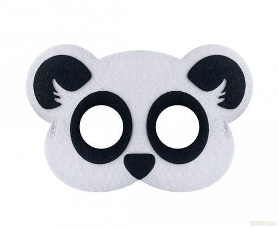 Maska filcowa panda 19x12 cm