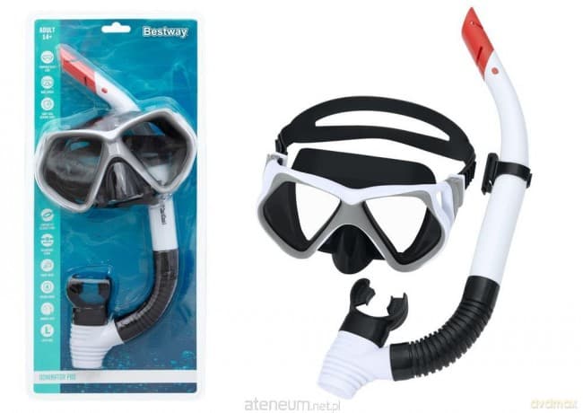Maska z rurką do nurkowania biała