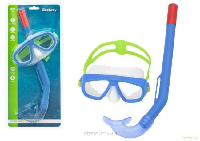 Maska z rurką do nurkowania granatowa