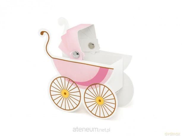 Pudełeczka wózeczek różowe 10 szt