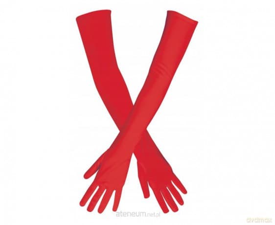 Rękawiczki za łokieć Opera Los Angeles czerwone