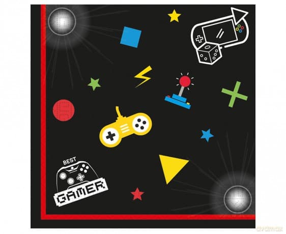 Serwetki papierowe Gaming Party 33x33 cm 20 szt