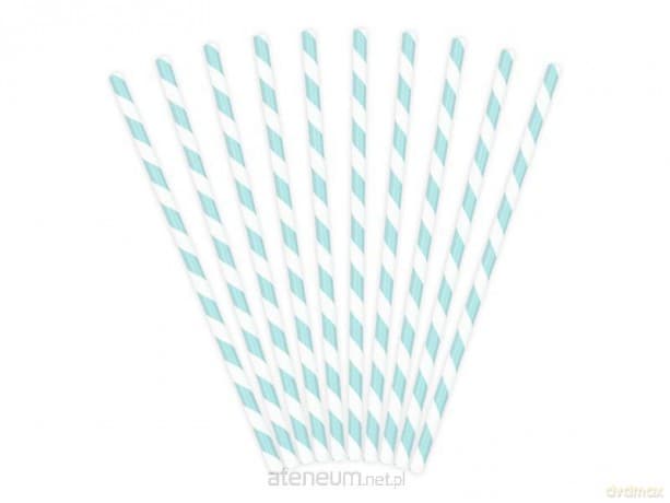 Słomki papierowe jasnoniebieski 19,5 cm 10 szt