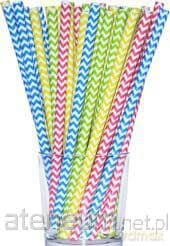 Słomki papierowe shake 8mm różowe 10 szt