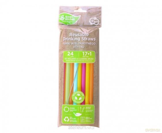 Słomki wielokrotnego użytku 17 szt + szczoteczka