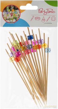 Szpilki do koreczków z kryształkami 24 szt