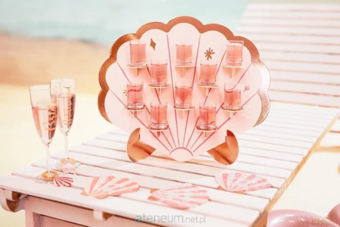 Ściana na shoty muszelka różowa 43x38 cm