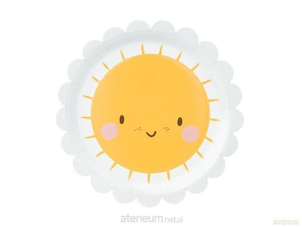 Talerzyki Słoneczko, mix 18 cm 6 szt